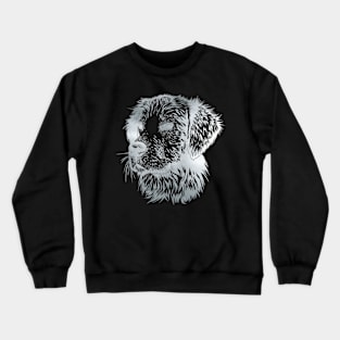 Silver Foil Dog Portrait Crewneck Sweatshirt